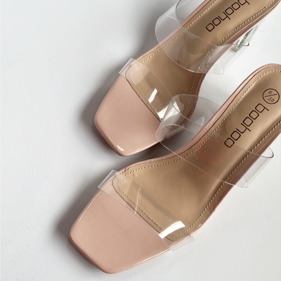 Boohoo Clear Block Heels - Picture 5 of 9
